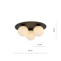 Lampa sufitowa SOLAR 3 BLACK/OPAL