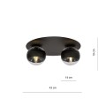 Lampa sufitowa SOLAR 2 BLACK/STRIPE