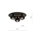 Lampa sufitowa SOLAR 3 BLACK/STRIPE