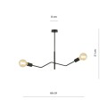 Lampa sufitowa loftowa FRIX 2 BLACK