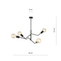 Lampa sufitowa loftowa FRIX 4 BLACK