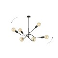 Lampa sufitowa loftowa FRIX 6 BLACK