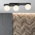 Lampa sufitowa PLAZA 3 BLACK/OPAL