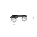 Lampa sufitowa PLAZA 2 BLACK/GRAFIT