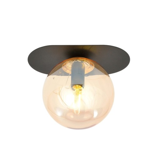 Lampa sufitowa PLAZA 1 BLACK/MIODOWY