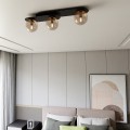 Lampa sufitowa PLAZA 3 BLACK/MIODOWY