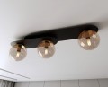 Lampa sufitowa PLAZA 3 BLACK/MIODOWY