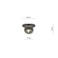 Lampa sufitowa PLAZA 1 BLACK/STRIPE