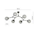 Lampa sufitowa SPACE 6 BLACK/GRAFIT