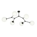 Lampa sufitowa SPACE 6 BLACK/OPAL