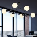 Lampa sufitowa SPACE 6 BLACK/OPAL