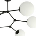 Lampa sufitowa SPACE 6 BLACK/OPAL