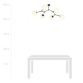 Lampa sufitowa SPACE 6 BLACK/OPAL