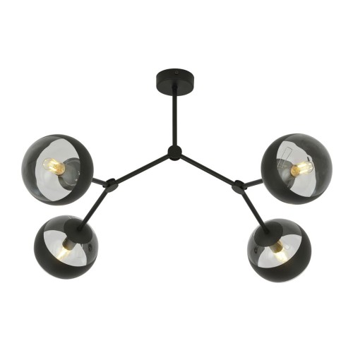 Lampa sufitowa SPACE 4 BLACK/STRIPE