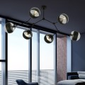 Lampa sufitowa SPACE 6 BLACK/STRIPE