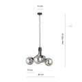 Lampa wisząca NOVA 4 BLACK/GRAFIT