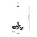 Lampa wisząca NOVA 4 BLACK/STRIPE