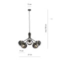 Lampa wisząca NOVA 5 BLACK/STRIPE