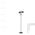 Lampa podłogowa NOVA LP3 BLACK/STRIPE