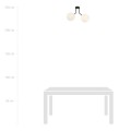 Lampa sufitowa NOVA 2 BLACK/OPAL