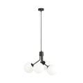 Lampa wisząca NOVA 4 BLACK/OPAL