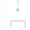 Lampa wisząca NOVA 4 BLACK/OPAL