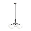 Lampa wisząca NOVA 5 BLACK/OPAL
