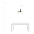 Lampa wisząca NOVA 5 BLACK/OPAL