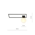 Lampa sufitowa IMAGO 1A BLACK/OPAL