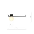 Lampa sufitowa IMAGO 1C BLACK/OPAL