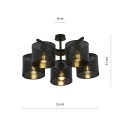 Lampa sufitowa abażur JORDAN 5 BLACK