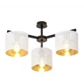 Lampa sufitowa abażur JORDAN 3 WHITE/GOLD