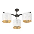 Lampa sufitowa abażur JORDAN 3 WHITE/GOLD