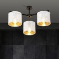 Lampa sufitowa abażur JORDAN 3 WHITE/GOLD