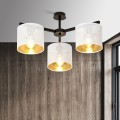Lampa sufitowa abażur JORDAN 3 WHITE/GOLD