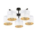 Lampa sufitowa abażur JORDAN 5 WHITE/GOLD