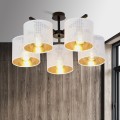 Lampa sufitowa abażur JORDAN 5 WHITE/GOLD