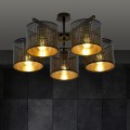 Lampa sufitowa abażur JORDAN 5 BLACK/GOLD