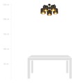 Lampa sufitowa abażur JORDAN 5 BLACK/GOLD