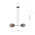 Lampa wisząca PLAYA 2 BLACK