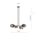 Lampa wisząca PLAYA 4 BLACK