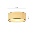 Lampa sufitowa abażur ASTON 3 RATTAN