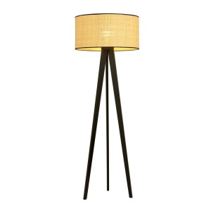 Lampa podłogowa ASTON LP1 BLACK/RATTAN
