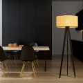 Lampa podłogowa ASTON LP1 BLACK/RATTAN