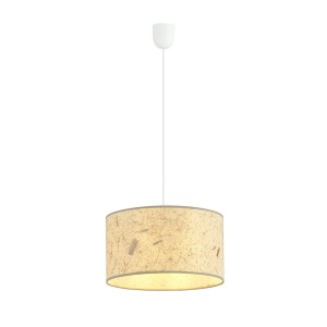 Lampa wisząca abażur ASTON 1 WHITE/CORK