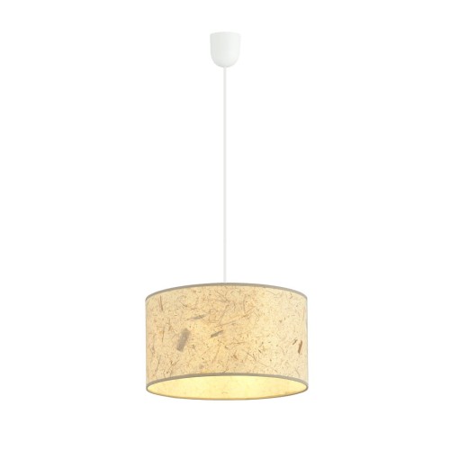Lampa wisząca abażur ASTON 1 WHITE/CORK