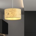 Lampa wisząca abażur ASTON 1 WHITE/CORK