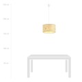 Lampa wisząca abażur ASTON 1 WHITE/CORK