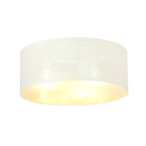 Lampa sufitowa abażur ASTON 3 WHITE/GOLD