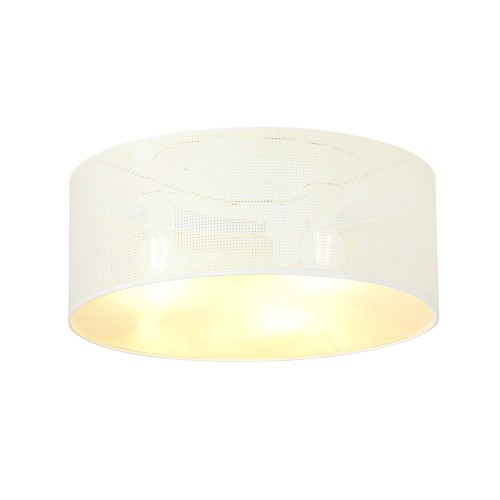 Lampa sufitowa abażur ASTON 3 WHITE/GOLD
